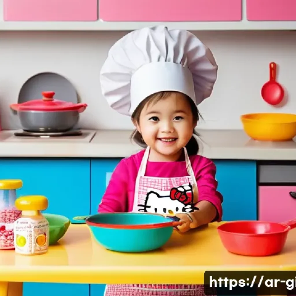 헬로키티 쿠킹 키트 - **Prompt 1: "Little Chef's Culinary Adventure"**
    A wide, cheerful shot of a 5-year-old girl with...